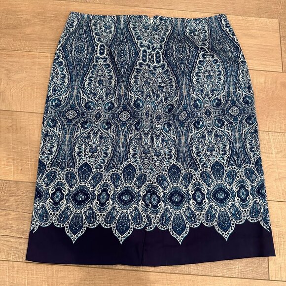 TALBOTS WOMENS BLUE PULL ON SKIRT SIZE 12 - Picture 7 of 8